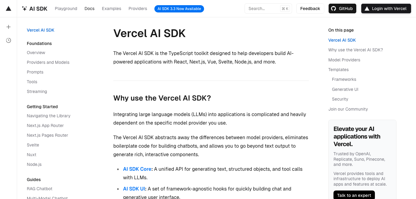 Vercel AI SDK -曼巴比特