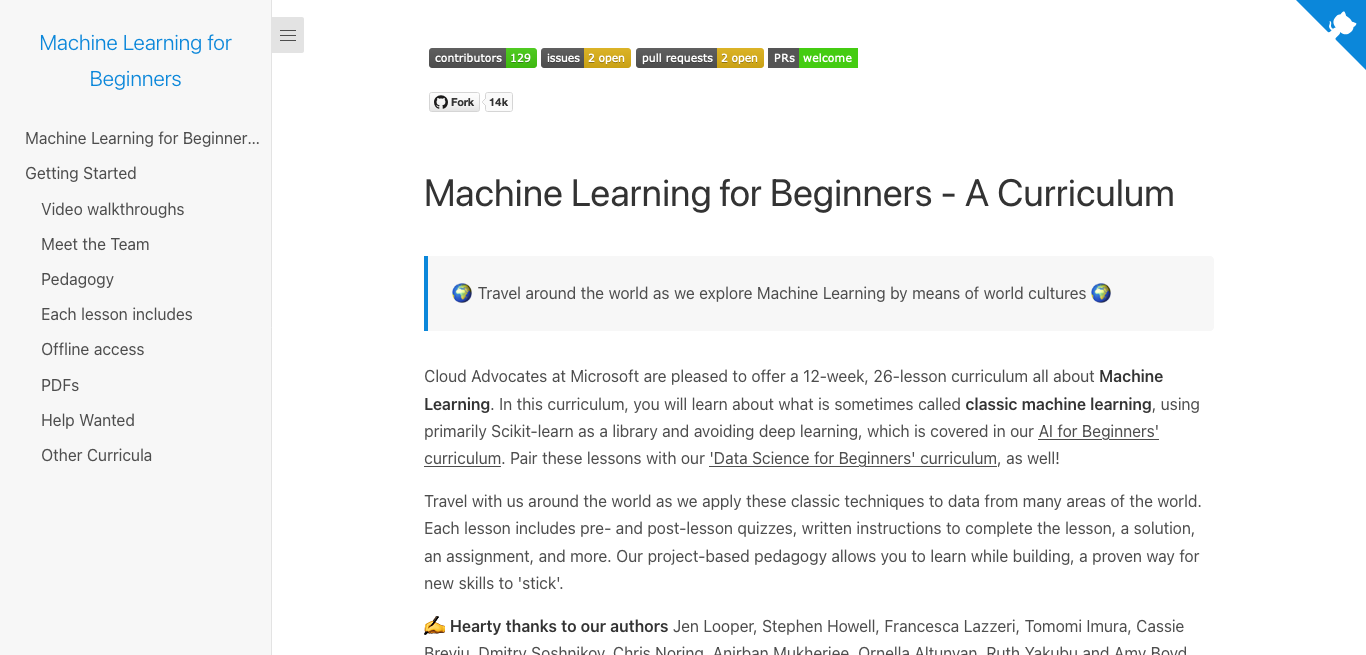 ML for Beginners -曼巴比特