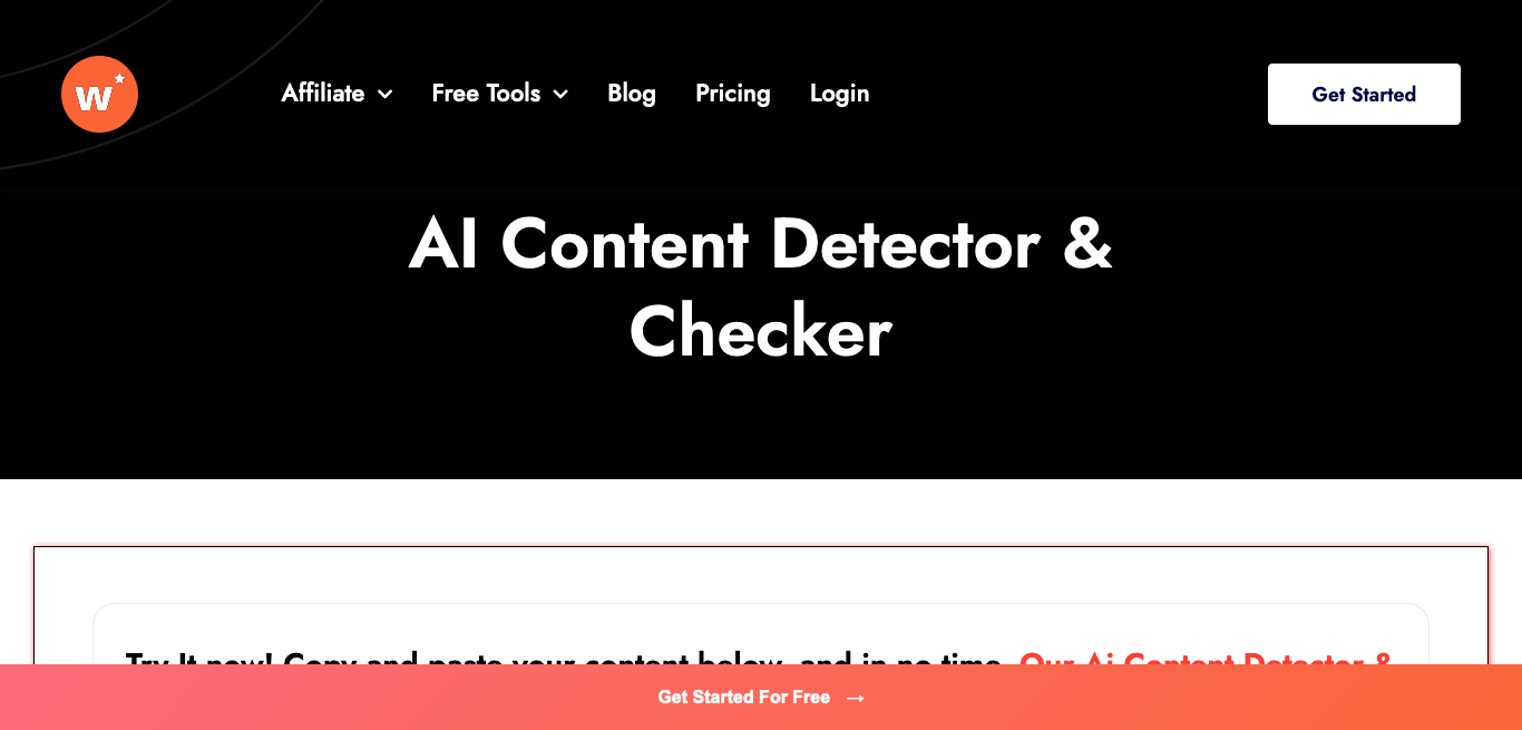 Writecream AI Content Detector